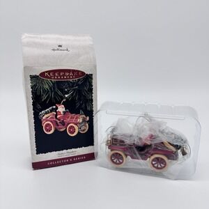 Hallmark 1995 Santa's Roadster Here Comes Santa Car Christmas Ornament
